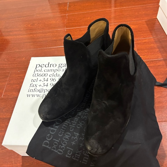 Pedro Garcia Women's Black Suede Ankle Boots - Picture 1 of 12